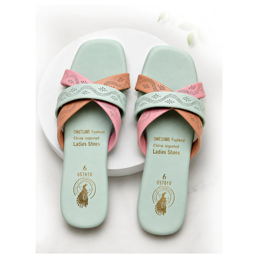 Mint Green & Peach Pink 3clr