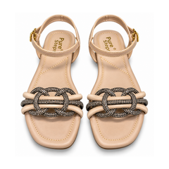Black Buckle Strap Sandals Party Wear SHOP WITH CONFIDENCE!