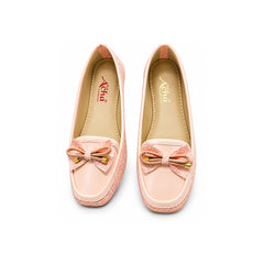 Peach Pink Bow Style Shoes