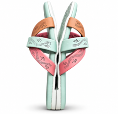 Mint Green & Peach Pink 3clr