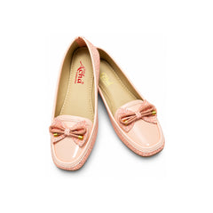 Peach Pink Bow Style Shoes