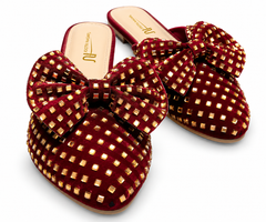 Fancy Bow Shoes– Black & Gold