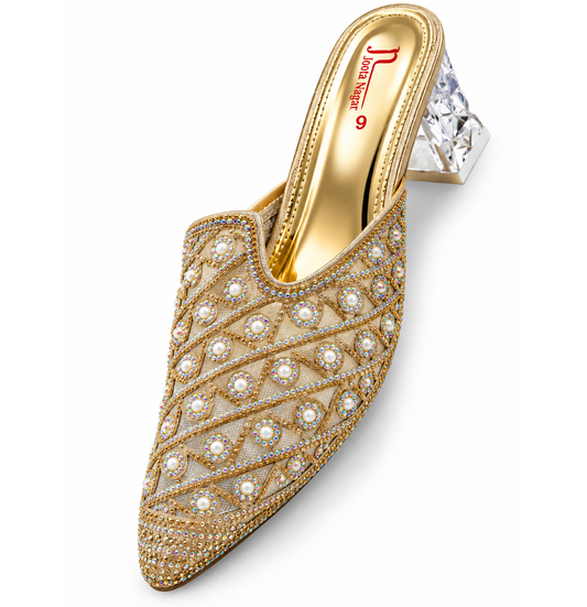 ❄️Premium Fancy Khussa | Elegant Golden Embellished Winter Collection