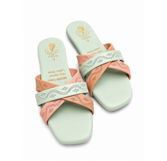 Mint Green & Peach Pink 3clr