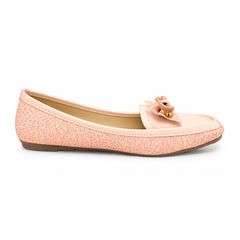 Peach Pink Bow Style Shoes