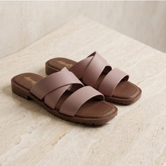 Cross Strap Slide SHOP WITH CONFIDENCE! Size Issue? No Worries! Easy Exchange Available